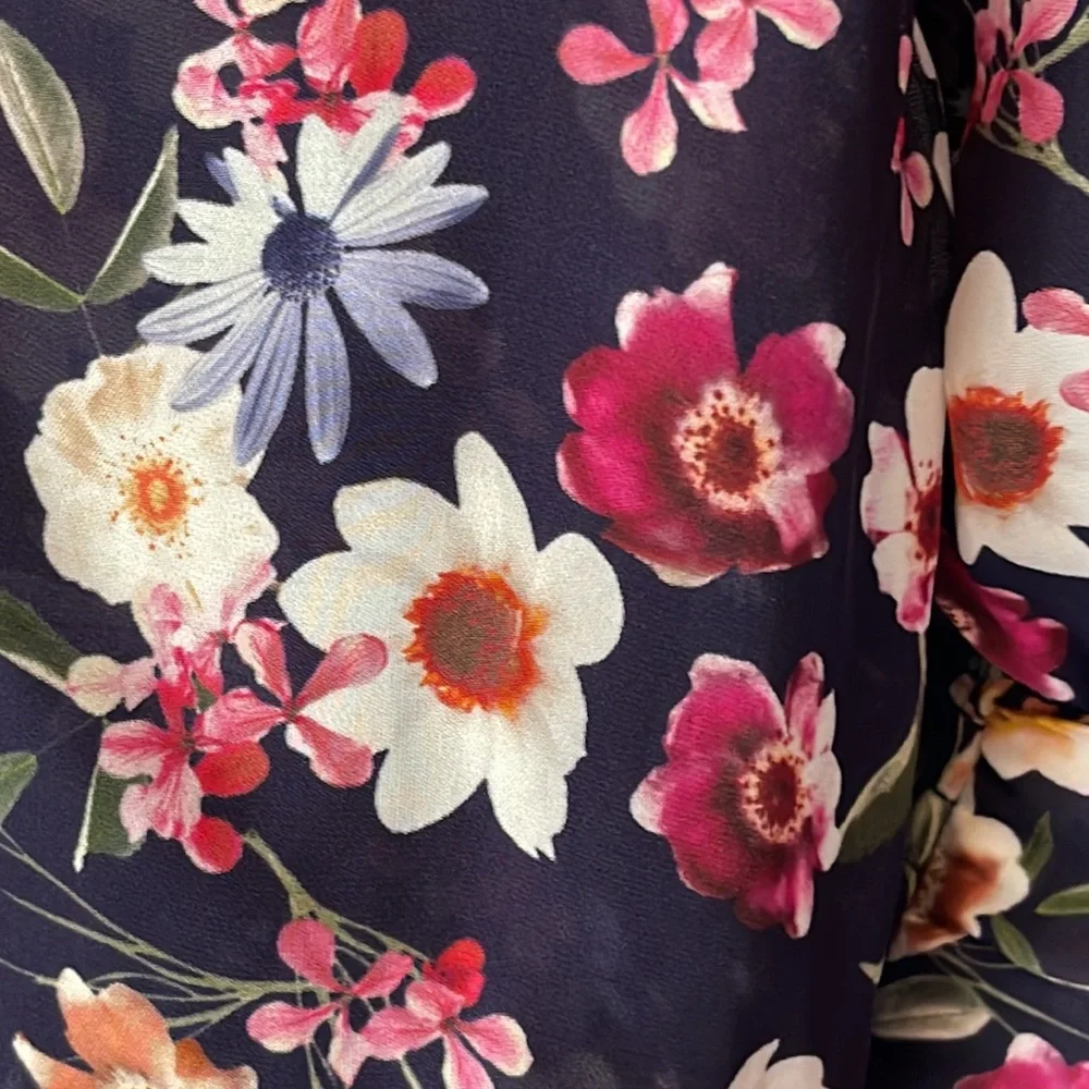 Parker Silk  Floral Dress Size XXS - Picture 4 of 6